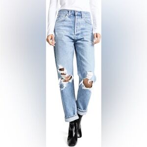 Agolde Light Blue Ripped Jeans
